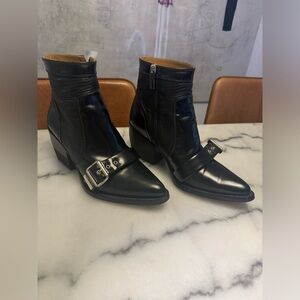 CHLOE leather Western Booties